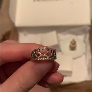 Pandora size 6 hearts tiara ring